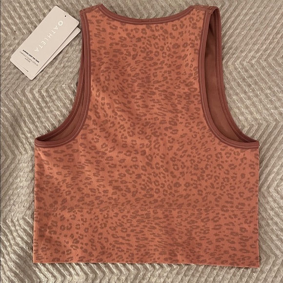 Athleta Women's Leopard Print Crop Top in Rust - Picture 3 of 3